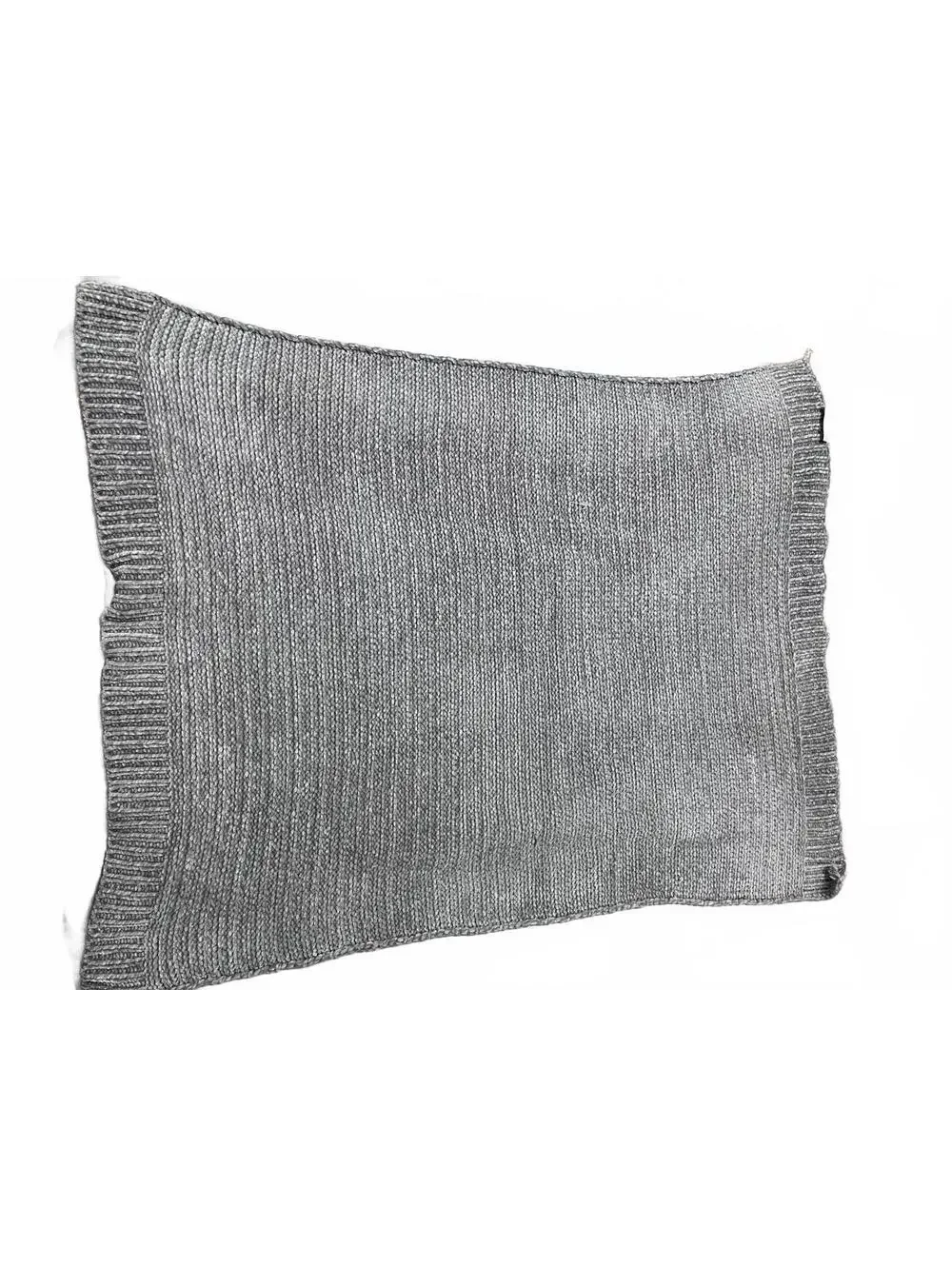 Pottery Barn Kids Shimmer Gray Chenille Chunky Knit Baby Blanket Nursery Throw